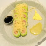 Photo of our Custom Ungai & Yellowtail Roll at Maki in Austin, TX Photo of our Custom Ungai & Yellowtail Roll at Maki in Austin, TX