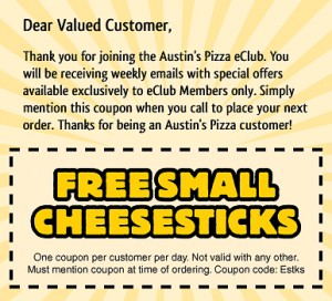 Austin's Pizza Coupon