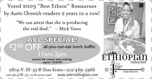 Coupon for Aster's Ethiopian in Austin, TX