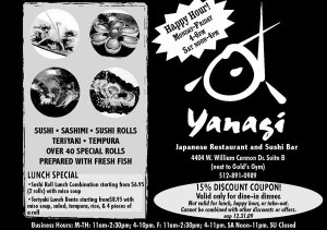 Yanagi Coupon in Austin, TX