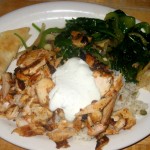 Photo of Spinach and Chicken  at Zorba Greek Restaurant in Round Rock, TX