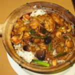 Combination Clay Pot Chicken and Prawns at La Soleil in Austin, TX