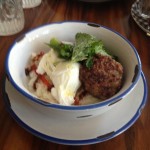 Elizabeth Street Cafe -  Dish 2 (Sticky rice with ginger sausage and poached eggs)
