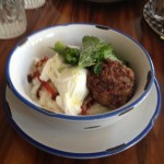 Elizabeth Street Cafe - Dish 2 (Sticky rice with ginger sausage and poached eggs) Elizabeth Street Cafe - Dish 2 (Sticky rice with ginger sausage and poached eggs)